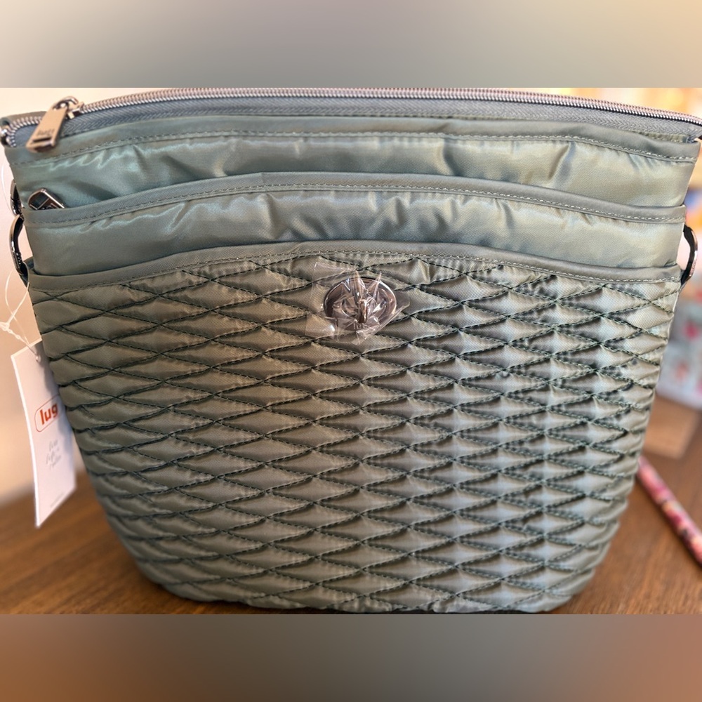 Lug Adagio ‘Bubble Quilted’ Crossbody. Olive Green. NWT - Picture 3 of 13